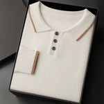 PREMIUM CASHMERE TWO TONE BUTTON POLO