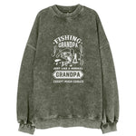 Fishing Grandpa Just Like A Normal Grandpa Except Much Cooler Vintage Sweatshirt