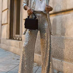 Special Treat Sequin Lapel Party Loose Blazer