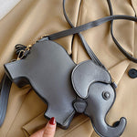 PU Elephant Shape Shoulder Bag Handbag