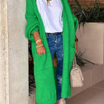 Margovil Open Front Love and Peace Pattern Long Sweater Cardigan(in 5 Colors)