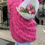 Margovil Round Neck Oversized Cable Knit Sweater