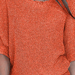 Margovil Round Neck 3/4 Sleeves Basic Knitting Sweater