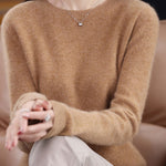 Margovil Crewneck Solid Comfy Pullover Sweater