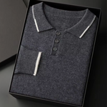 PREMIUM CASHMERE TWO TONE BUTTON POLO