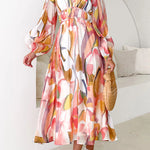 Eclipse Season Printed Long Sleeve Flowy Maxi Dress