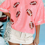 Eye Catching Christmas Sequined Pullover T Shirt