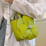 Flower Shape Pleated Split-Joint Bags Crossbody Bags Handbags Tote Bags
