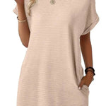 Women's Lightweight Summer T-shirt Dress with Pockets