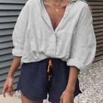 Margovil Lapel Button Down Long Sleeve Shirt