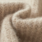 PURE EXTRA-FINE MERINO WOOL RIBBED ZIPPER HOODIE
