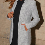 Pocketed Coat - Heather Grey