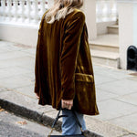 Eye Catching Street Style Velvet Blazer