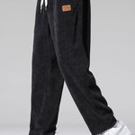 Slogan Back Print Relax Fit Hoodie & Straight Leg Corduroy Pants