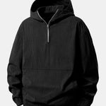Relax Fit Corduroy Half-Zip Hooded Pullover & Straight Leg Corduroy Pants