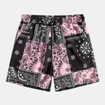 Paisley Print Drawstring Shorts #Random Pattern Design#