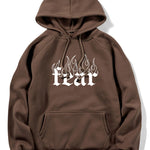 Gothic Flame Print Hoodie