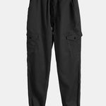 Long Line Textured Hooded Sweater & Chino Cargo Jogger Pants