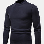 Faux Fur Lined Mock Neck Sweater