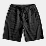 3 Pieces Diamond Geometric Jacquard Drawstring Shorts