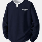 Long Sleeve Milano Print 2 In 1 Waffle T-Shirt