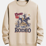 Western Cowboy Print Relax Fit Sweatshirt