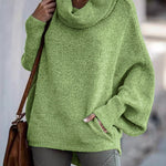 Margovil Cowl Neck Batwing Sleeves Loose Sweater