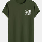 Cool Dads Club Print Cotton Arc Hem T-Shirt
