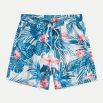 Flamingo Tropical Print Button Up Shirt & Shorts
