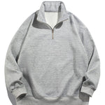 Half Zip Teddy Faux Fur Lined Sweatshirt