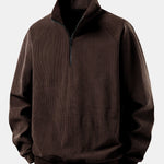 Quarter Zip Corduroy Raglan Sleeve Sweatshirt & Straight Leg Corduroy Pants