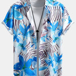 Flower Plants Print Button Up Shirt