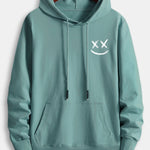 Smiley Print Cotton Hoodie