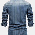 Stripe Washed Denim Shirt With Pockets
