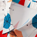 Atomic Geometric Print Button Up Shirt & Swim Shorts