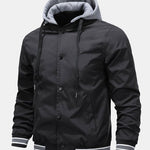 Detachable Hooded Bomber Jacket