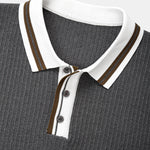 Contrast Trim Knit Polo Shirt