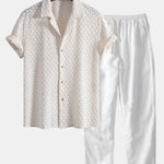 Textured Cuban Shirt & Straight Leg Linen Pants