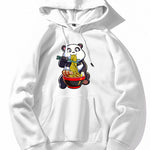Panda Eating Ramen Print Hoodie
