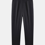 Stripe Zip Knit Ribbed Polo Shirt & Slim Fit Tapered Trousers