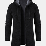 Long Line Textured Hooded Sweater & Chino Cargo Jogger Pants