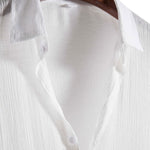 Light Crinkled Fabric Button Up Shirt