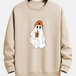 Halloween Ghost Print Relax Fit Sweatshirt