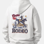 Western Cowboy Back Print Relax Fit Hoodie