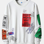 Slogan Label Print Sweatshirt