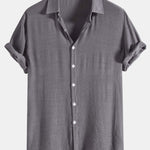 Light Crinkled Fabric Button Up Shirt