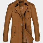 Double Layer Detachable Neck Woolen Coat
