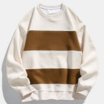 Relax Fit Color Block Crew Neck Sweatshirt