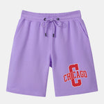Chicago Print Mid Length Shorts