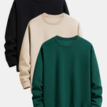 3 Pieces Basic Relax Fit Sweatshirt